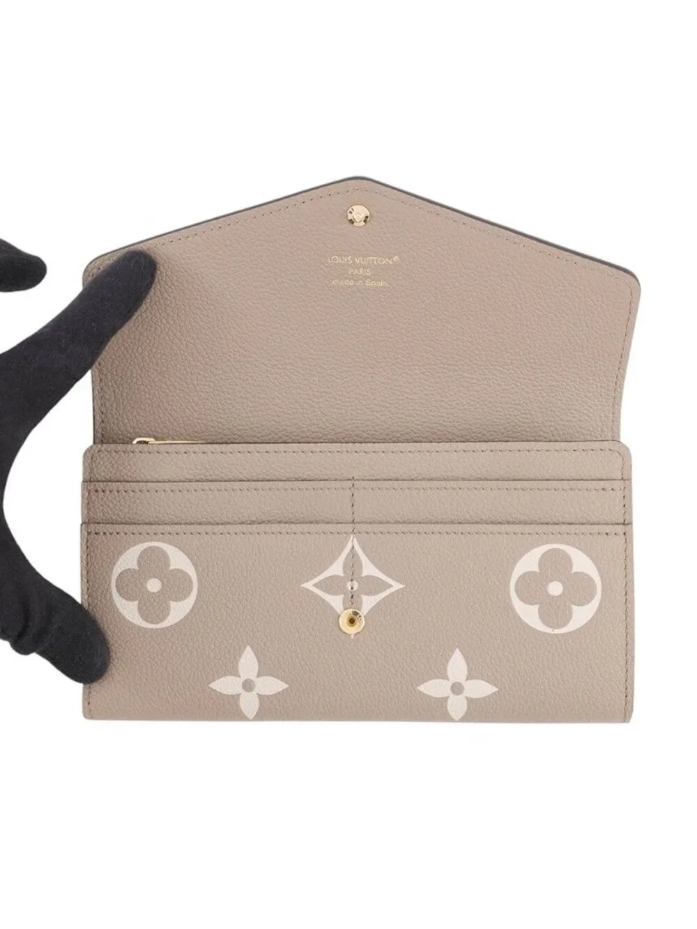 Louis Vuitton Wallet Monogram Empreinte Portefeuille Sarah NM Tourterelle
